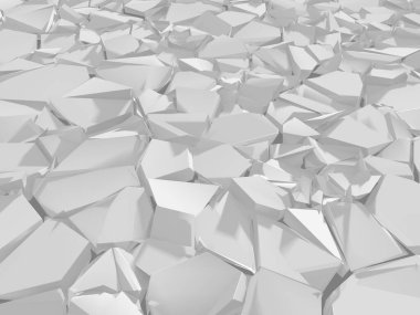 White cracked stone wall background. 3d rendering