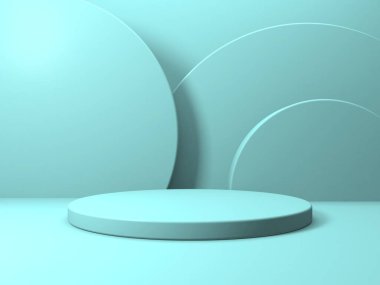 Soyut sahne podyum modeli. Ödül töreni konsepti. 3d hazırlayıcı