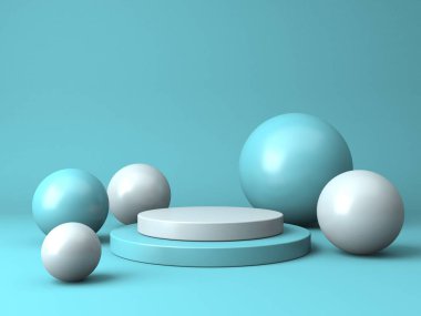 Soyut sahne podyum modeli. Ödül töreni konsepti. 3d hazırlayıcı