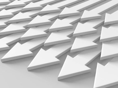 Okçular boş pazarlamayı soyut hale getirir. İş konsepti duvar kağıdı. 3d hazırlayıcı