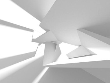 Aydınlatılmış koridor iç tasarımı. Boş Oda İç mimarisi. 3 Boyutlu Hazırlama