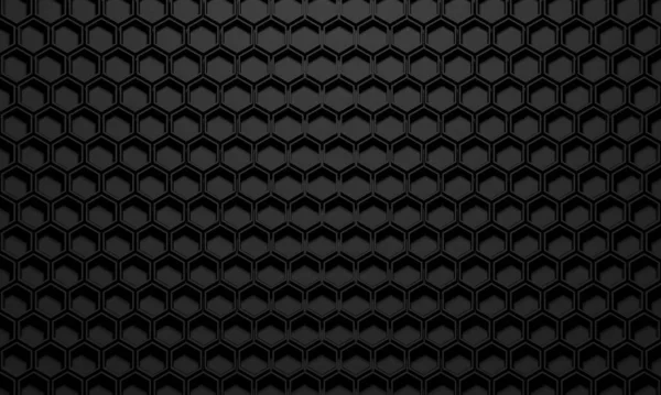 Chrome Metallic Hexagon Glossy Futurystyczne Tło Renderowanie — Zdjęcie stockowe