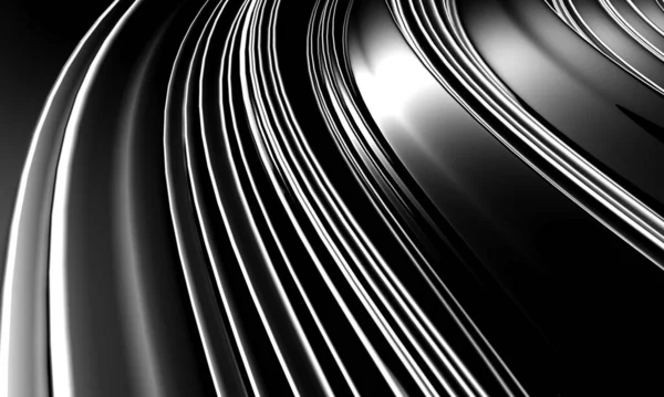 Dark Elegance Stripes Waves Pattern Background Rendering — Zdjęcie stockowe