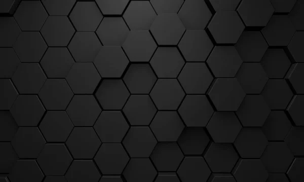Chrome Metallic Hexagon Glossy Futuristic Background Render — стокове фото