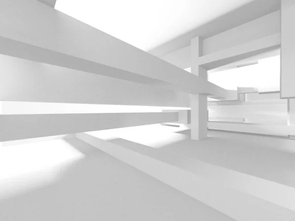 Abstrakt White Architecture Design Concept Vykreslování — Stock fotografie