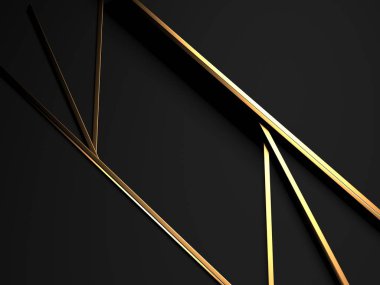 Golden luxury color background. Dark space for design. 3d rendering