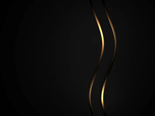 Luxury Abstract Background Dark Black Gold Premium Design Mock Rendering — Fotografia de Stock