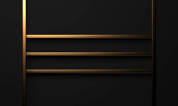 Golden Luxury Color Background Dark Space Design Rendering — Stockfoto