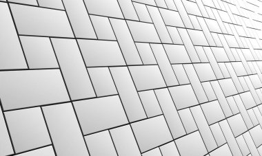 Beyaz küp yapısı. Soyut fütüristik geçmiş. 3d hazırlayıcı