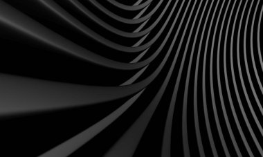 Dark elegance stripes waves pattern background. 3d rendering