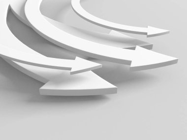 Okçular boş pazarlamayı soyut hale getirir. İş konsepti duvar kağıdı. 3d hazırlayıcı