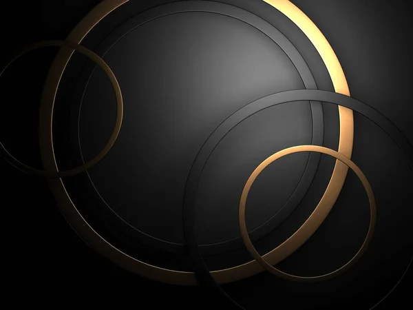 Luxury Abstract Background Dark Black Gold Premium Design Mock Rendering — стоковое фото