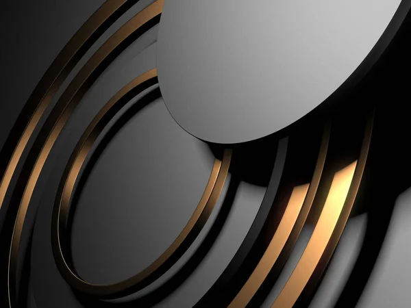 Luxury Abstract Background Dark Black Gold Premium Design Mock Rendering — Φωτογραφία Αρχείου