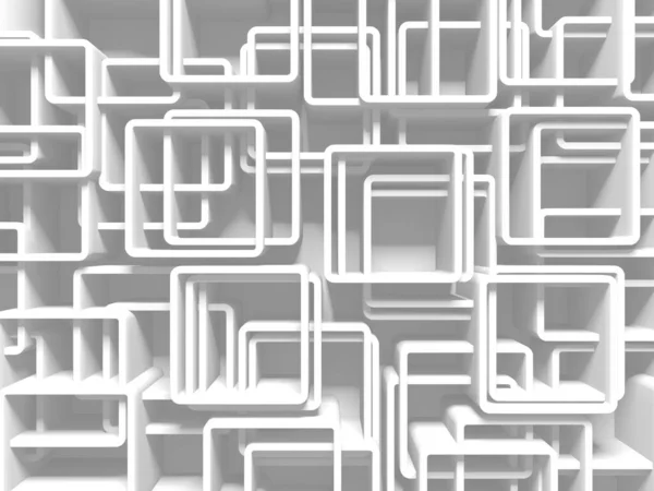 Структура Білих Кубів Абстрактний Футуристичний Фон Візуалізація — стокове фото