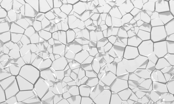 White Cracked Stone Wall Background Rendering — Stock Fotó