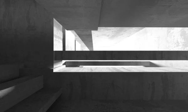 Abstract Architecture Background Empty Rough Concrete Interior Render — Stock Photo, Image