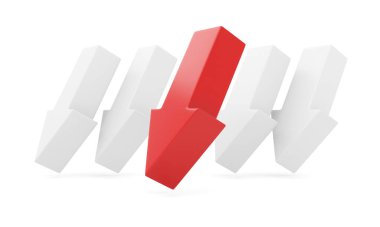 Asgari ok soyut başarı konsepti. 3d hazırlayıcı