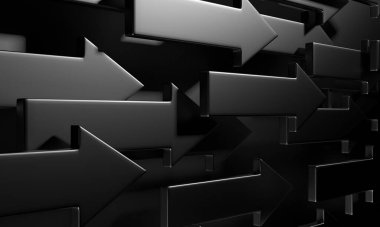 Soyut oklar ileri büyüme kavramı arkaplanı. 3d hazırlayıcı