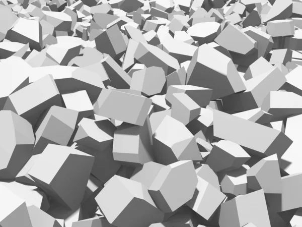 Pile Shattered White Stone Pieces Rendering — ストック写真