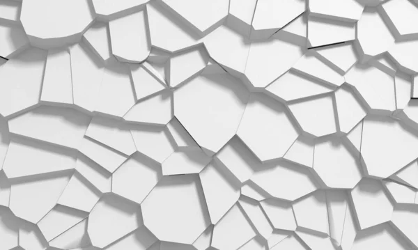 Pile Shattered White Stone Pieces Rendering — Stock Photo, Image