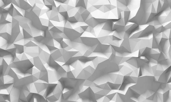 Biały Geometryczny Poligon Abstrakcyjne Tło Renderowanie — Zdjęcie stockowe