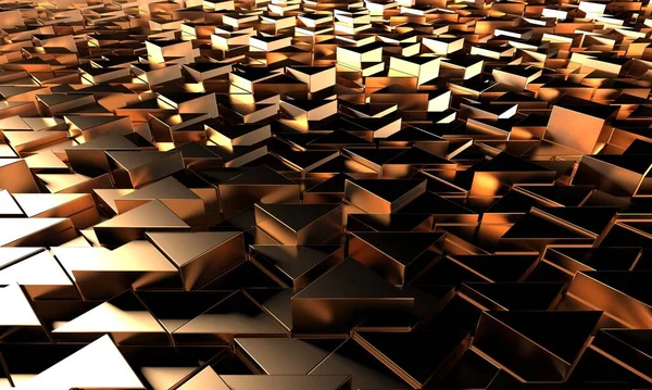 Luxury Golden Shiny Abstract Background Render — Stock Photo, Image