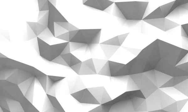White Geometric Poligon Abstract Background Inglés Renderizado — Foto de Stock