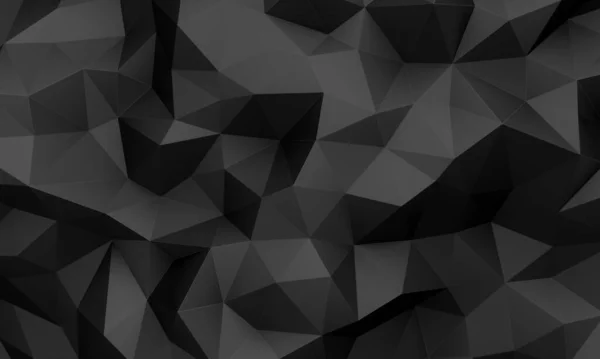 Dark Chaotic Poligon Surface Background Render Illustration — Stock Photo, Image
