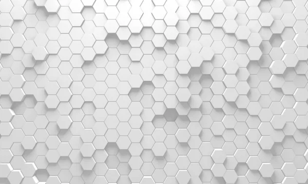 White Geometric Hexagon Abstract Background Render — Stock Photo, Image