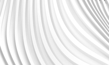White stripe waves pattern futuristic background. 3d rendering