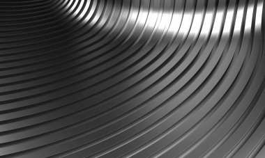 Abstract Dark Silver Metallic Shiny Background. 3d render