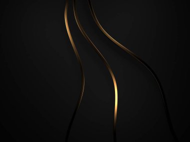 Luxury abstract background. Dark black gold. premium design  mock up. 3d rendering