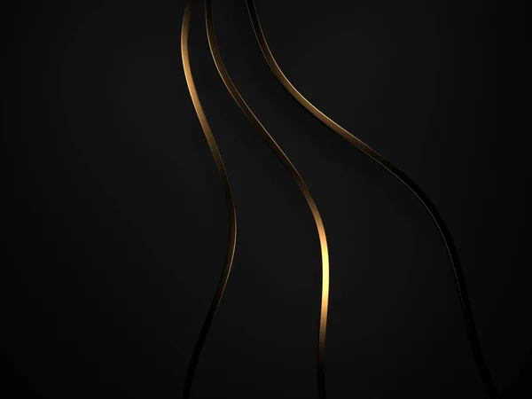 Luxury Abstract Background Dark Black Gold Premium Design Mock Rendering — стоковое фото