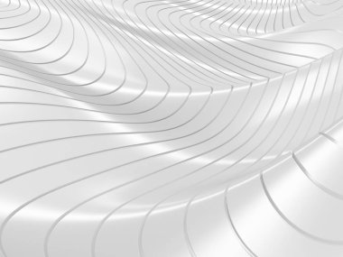 Wave band abstract background surface. 3d rendering