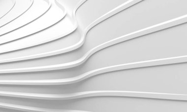 Wave band abstract background surface. 3d rendering