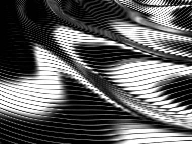 Metallic abstract steel stripe pattern background. 3d rendering