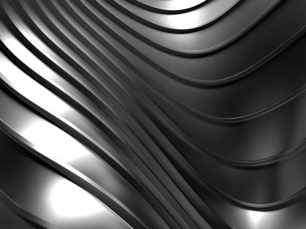 Metallic Abstract Steel Stripe Pattern Background Rendering — ストック写真