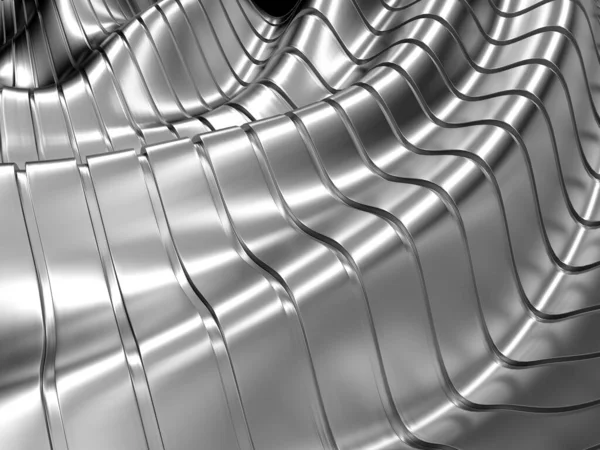 Metallic Abstract Steel Stripe Pattern Background Rendering — 스톡 사진