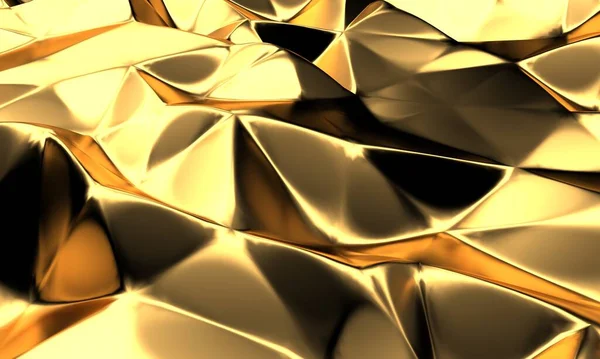 Luxury Golden Shiny Abstract Background Render — Stock Photo, Image