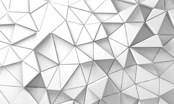 White Geometric Poligon Abstract Background Inglés Renderizado —  Fotos de Stock