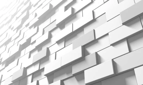 Estructura Cubos Blancos Fondo Futurista Abstracto Renderizar — Foto de Stock