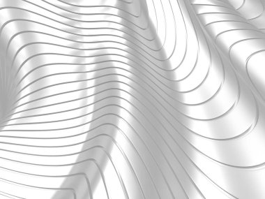 Wave band abstract background surface. 3d rendering