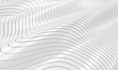 Wave band abstract background surface. 3d rendering