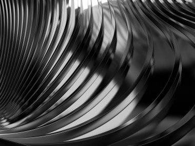 Metallic abstract steel stripe pattern background. 3d rendering