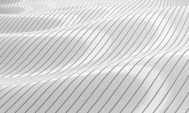 Wave band abstract background surface. 3d rendering
