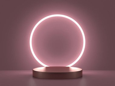 Soyut sahne podyum modeli. Ödül töreni konsepti. 3d hazırlayıcı