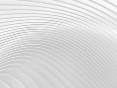 White stripe waves pattern futuristic background. 3d rendering