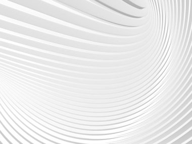 White stripe waves pattern futuristic background. 3d rendering