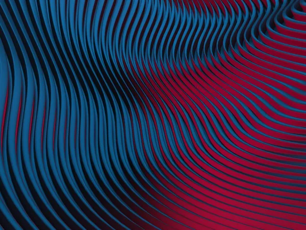 Colorful Abstract Background Wavy Stripes Design Template Rendering — Stockfoto