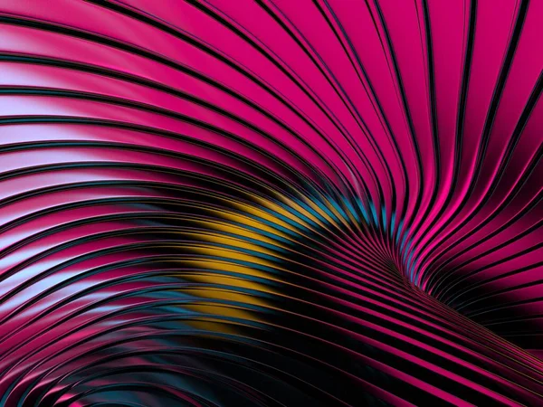 Colorful Abstract Background Wavy Stripes Design Template Rendering — Foto de Stock